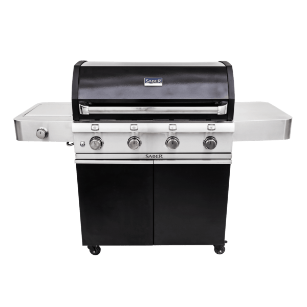 SABER® Cast Black 4-Burner Gas Grill