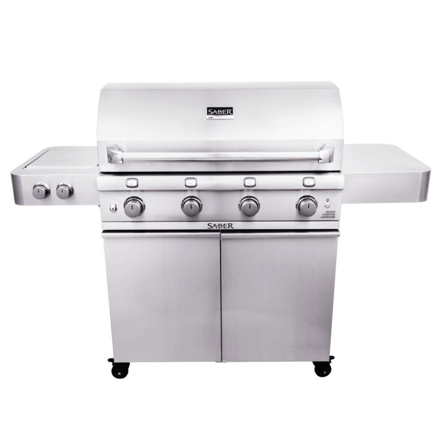SABER® Stainless Steel 4-Burner Gas Grill - Groupe BelleFlamme
